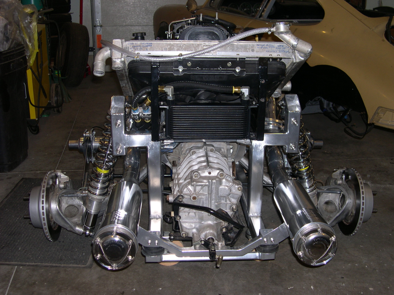 The 6.2-liter V8 in the rear subframe.